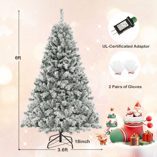 6/7/8 Feet Artificial Xmas Tree 3-Minute Quick Shape-6 ft - Size: 6 ft - Image 5