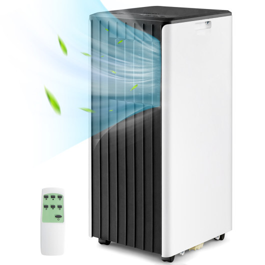 3-in-1 10000 BTU Air Conditioner with Humidifier and Smart Sleep Mode-Black - Color: Black - Size: 10000 BTU - Image 3