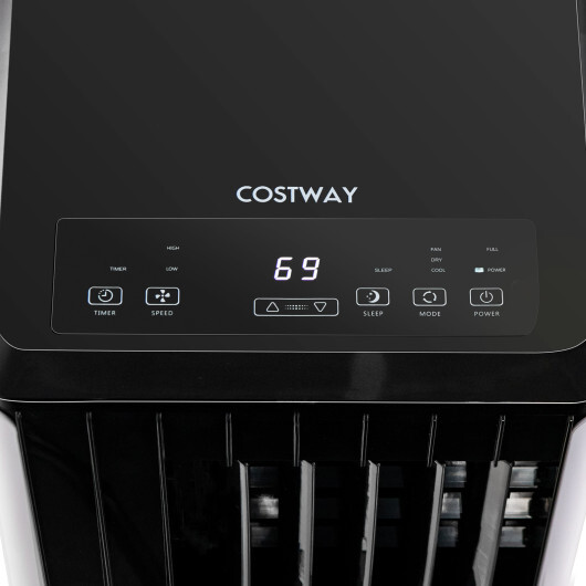3-in-1 10000 BTU Air Conditioner with Humidifier and Smart Sleep Mode-Black - Color: Black - Size: 10000 BTU - Image 5