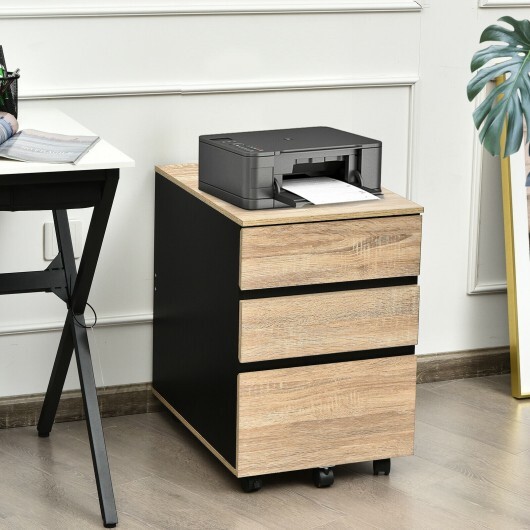 3-Drawer Mobile File Cabinet for Home Office - Color: White - Image 3