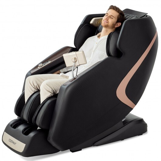 Enjoyment 13 - 3D SL-Track Full Body Zero Gravity Massage Chair with Thai Stretch-Black - Color: Black