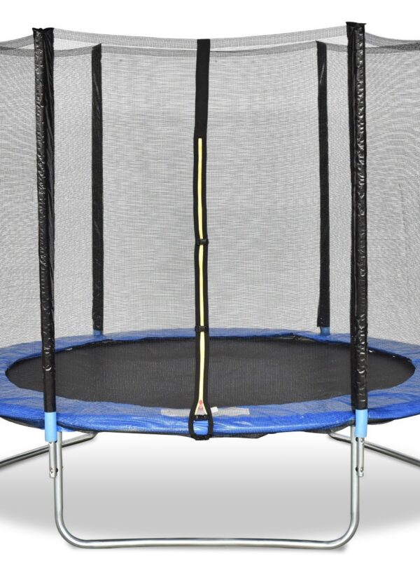 8 feet Safety Jumping Round Trampoline with Spring Safety Pad - Color: Black