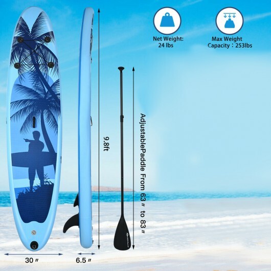 Adult Youth Inflatable Stand Up Paddle Board-S - Color: Blue - Size: S - Image 5