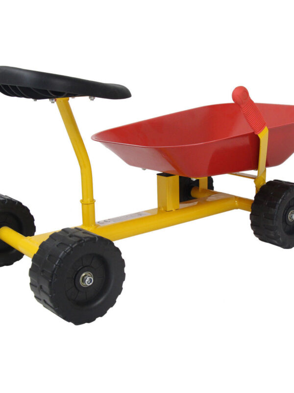 8 Inch Heavy Duty Kids Ride-on Sand Dumper with 4 Wheels-Red - Color: Red